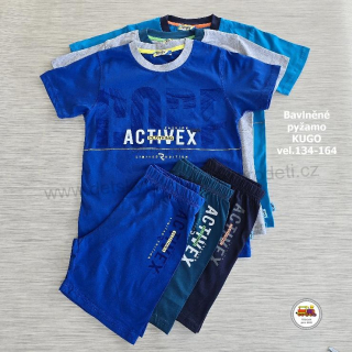 NOVINKY-Chlapecké pyžamo letní Kugo M0107 ACTIVEX vel.134, 140, 146, 152, 158
