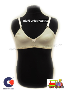 Dívčí podprsenka, lambáda, vršek Vikina slonová kost vel.158 (skutečná 146-152)