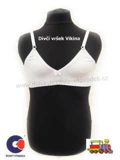 Dívčí podprsenka, lambáda, vršek Vikina bílá vel.164 (skutečná 152-158)