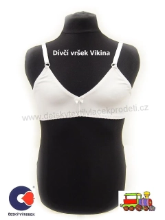 Dívčí podprsenka, lambáda, vršek Vikina bílá vel.152 (skutečná 140-146)