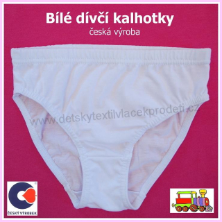 Dívčí kalhotky bílé Míša vel.146 (skutečná 134)