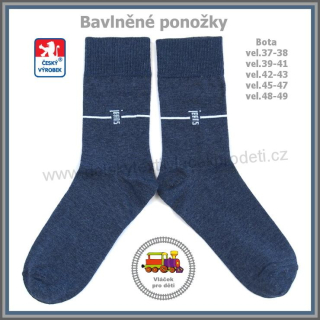 Ponožky bavlněné jeans / 6/ Petr vel.boty 35-38
