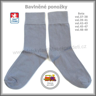 Ponožky bavlněné světle šedá / 3/ Petr vel.boty 42-44