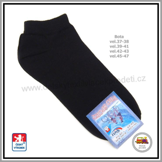 Ponožky nízké kotníčkové bavlněné černé /939/ Petr vel.boty 42-44