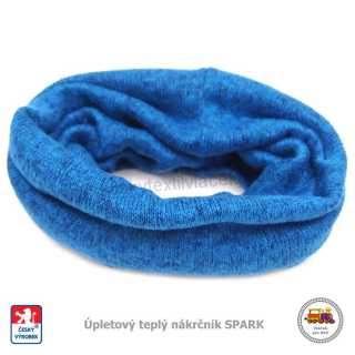 Dětský úpletový zimní nákrčník Spark /403/ modrý vel.L (1-3roky)