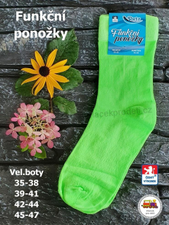 Funkční ponožky Petr /837/ neonově zelené vel.35-38