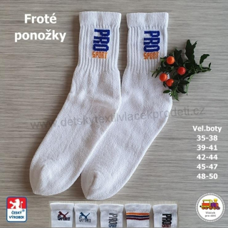 Froté ponožky Petr /816/ bílé vel.boty 39-41