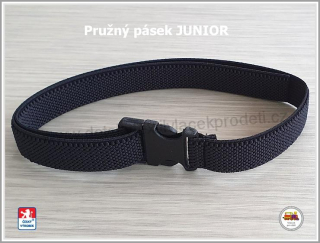Dětský pásek pružný JUNIOR /15/ černý