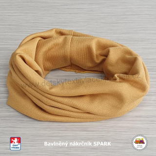 Dětský nákrčník bavlněný Spark /345/ SPRING 21 hořčicový vel. L (1-3roky)