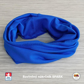 Dětský nákrčník bavlněný Spark /341/ SPRING 21 středně modrý vel. L (1-3roky)