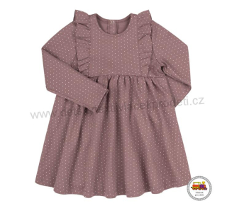 NOVINKA-Dívčí bavlněné šaty Bembi PL325 starorůžové vel. 86, 92, 98