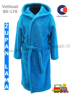 Dětský župan Lama tmavší tyrkys vel. 98