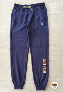 Chlapecké tepláky Wolf T2276D WOLF BOYS tmavě modré vel.170