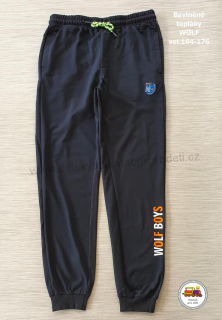 Chlapecké tepláky Wolf T2276D WOLF BOYS černé vel.164