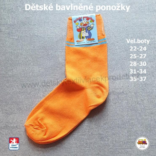 Dětské ponožky bavlněné Petr /20/ oranžové vel.25-27
