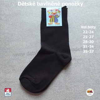 Dětské ponožky bavlněné Petr /18/ černé vel.31-34