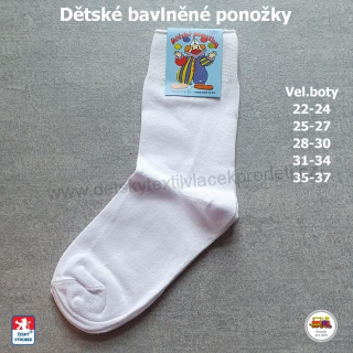 Dětské ponožky bavlněné Petr /17/ bílé vel.31-34