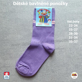 Dětské ponožky bavlněné Petr /15/ fialové vel.28-30