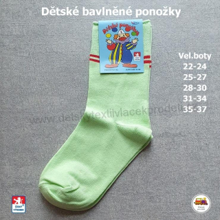 Dětské ponožky bavlněné Petr /13/ světle zelené vel.28-30