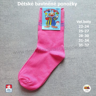 Dětské ponožky bavlněné Petr /10/ tmavě růžové vel.25-27