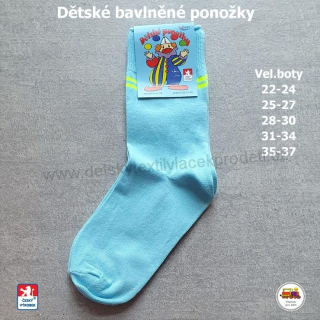 Dětské ponožky bavlněné Petr /09/ světle modré vel.22-24