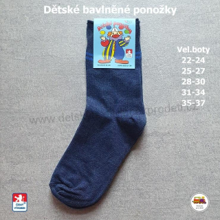 Dětské ponožky bavlněné Petr /06/ modrý melír vel.31-34