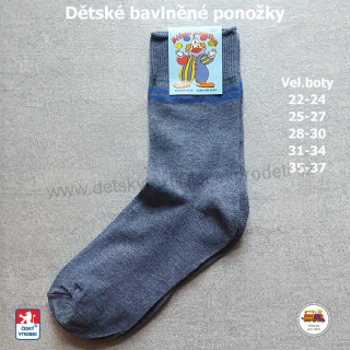 Dětské ponožky bavlněné Petr /03/ jeans melír vel.25-27