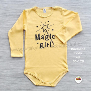 Kojenecké body bavlněné /41/ Žlutá MAGIC GIRL vel.116