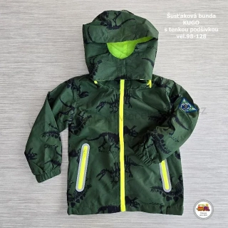 Šusťáková bunda s tenkou podšívkou Kugo B2829 zelená vel.104