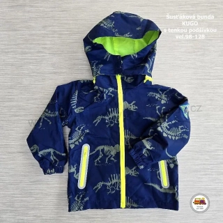 Šusťáková bunda s tenkou podšívkou Kugo B2829 tmavší modrá vel.104