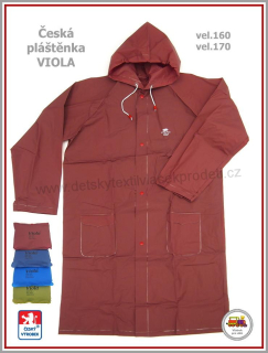 Dětská pláštěnka Viola vínová vel.160