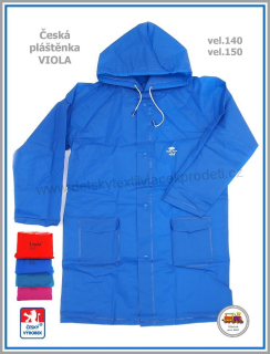 Dětská pláštěnka Viola středně modrá vel.150