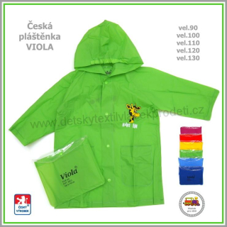 Dětská pláštěnka Viola světle zelená vel.100