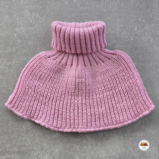 Dětský pletený nákrčník dívčí - růžový