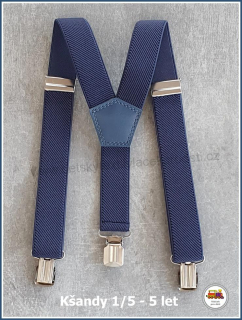 Dětské kšandy/šle šedomodré č.20A