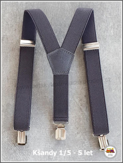 Dětské kšandy/šle tmavě šedé č.10A