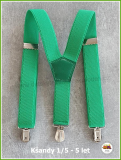 Dětské kšandy/šle zelené č.9A