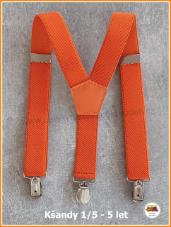 Dětské kšandy/šle oranžové č.0A