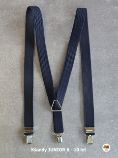 Dětské kšandy, šle JUNIOR tmavě modré 8J