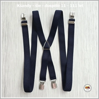 Dospělé kšandy, šle pro velké kluky a holky tmavě modré D1