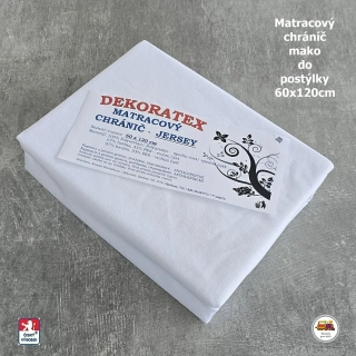 Chránič matrace do dětské postýlky 60x120cm jersey s polyuretanem Dekoratex /4/