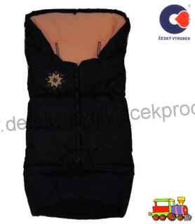 Zimní fusak combi winter bag, černo-pomerančový