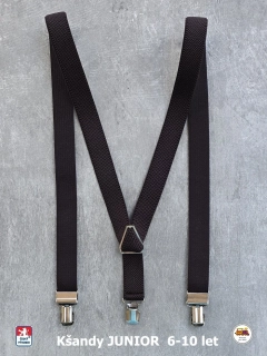 Dětské kšandy, šle JUNIOR kávově hnědé 14J/34