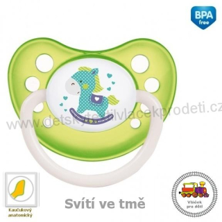 Šidítko 6-18m kaučukové anatomické TOYS 23/260 zelené