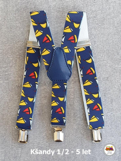 Dětské kšandy/šle Lodičky na modré č.29