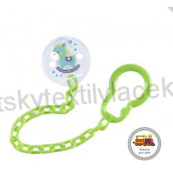 Řetízek na šidítko TOYS 10/889 zelený koník