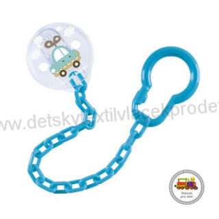 Řetízek na šidítko TOYS 10/889 modré autíčko