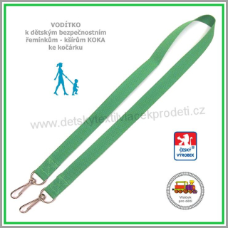 Vodítko - vodící popruh na kšíry, šle, kšandy, bezpečnostní popruhy do kočárku Koka NEW světle zelené č.15