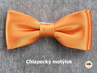 Dětský motýlek chlapecký oranžový č.134