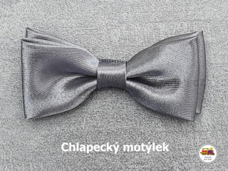 Dětský motýlek chlapecký tmavší šedá č.138